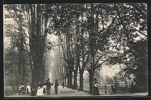 AK Düsseldorf, Flaneure in der Seufzerallee