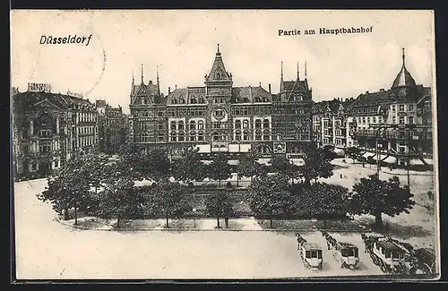 AK Düsseldorf, Partie am Hauptbahnhof