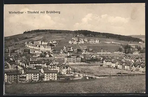 AK Winterthur, Tössfeld mit Brühlberg