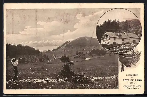 AK Tete de Rang, Vue sur le Jura et les Alpes