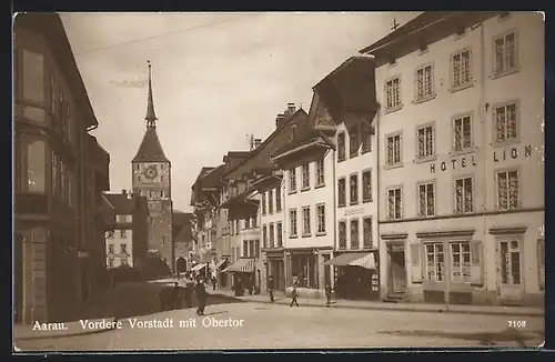 AK Aarau, Vodere Vorstadt mit Obertor