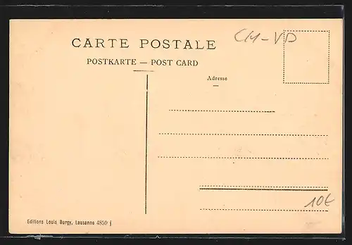 AK Lausanne, Hotel Cecil, Partie du Hall