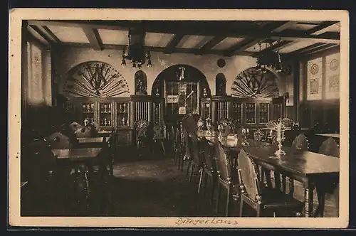 AK Bern, Gaststätte Bürgerhaus, Stube der Stadtschützen