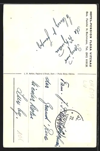 AK Vitznau, Hotel-Pension Flora