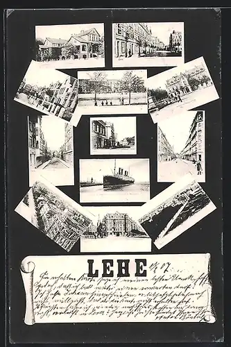 AK Bremerhaven-Lehe, Kaserne, Strassenpartie, Ankunft eines Schnelldampfers und weitere Impressionen