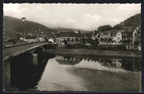 AK Werdohl / Sauerland, Teilansicht mit Flussbrücke