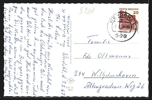 AK Werdohl / Sauerland, Gesamtansicht mit Bausenberg