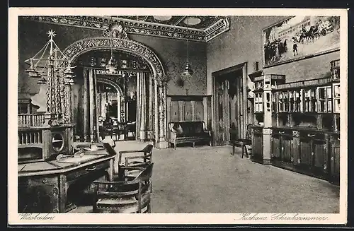 AK Wiesbaden, Schreibzimmer im Kurhaus