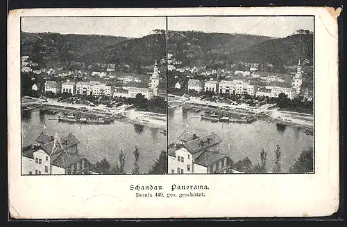 Stereo-AK Schandau, Panorama