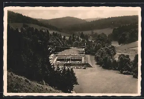 AK Liebstadt i. Sa., Elisabeth-Bad aus der Vogelschau