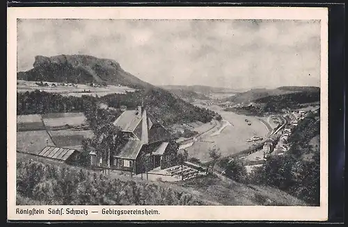 AK Königstein / Sächs. Schweiz, Gebirgsvereinsheim