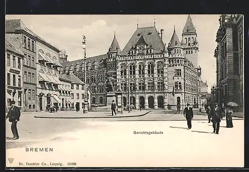 AK Bremen, am Gerichtsgebäude