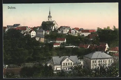 AK Dohna, Ortsansicht mit Kirche