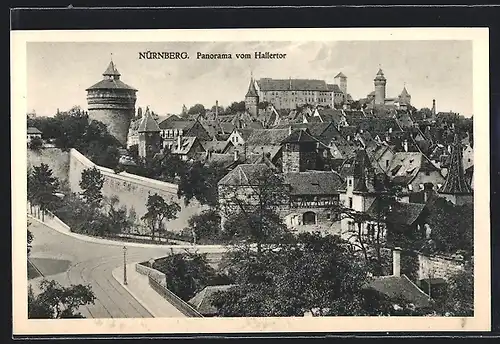 AK Nürnberg, Panorama vom Hallertor