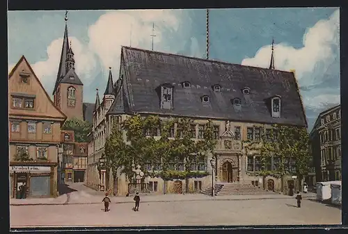 AK Quedlinburg, Rathaus und Kirche