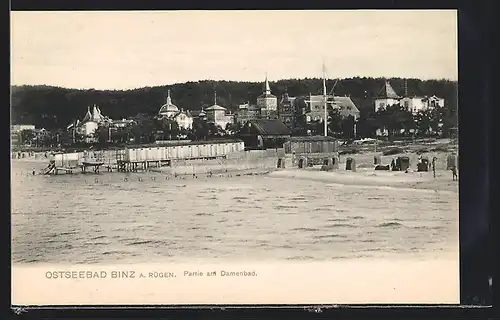 AK Binz / Rügen, Partie am Damenbad
