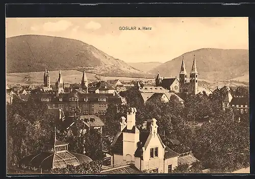 AK Goslar / Harz, Totale aus der Vogelschau