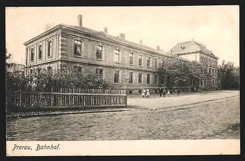 AK Prerau, vor dem Bahnhof