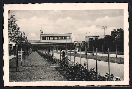 AK Bad Podiebrad, Bahnhof