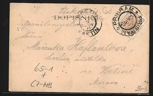 AK Pribram, Svatou Horou, Nádrazi