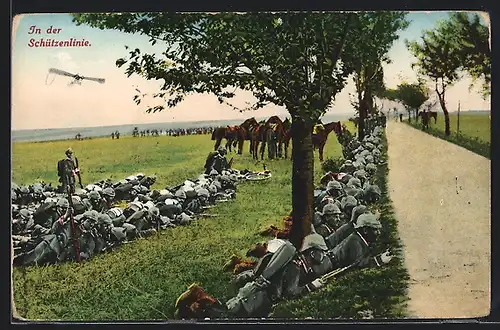 AK Infanterie in der Schützenlinie