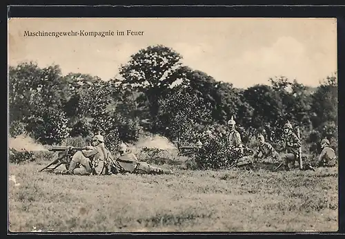AK Maschinengewehr-Kompagnie im Feuer