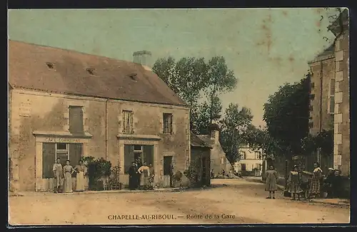 AK Chapelle-au-Riboul, Route de la Gare