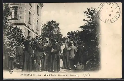 AK Montsoult, Villa Béthania, Visite de Mgr Amette