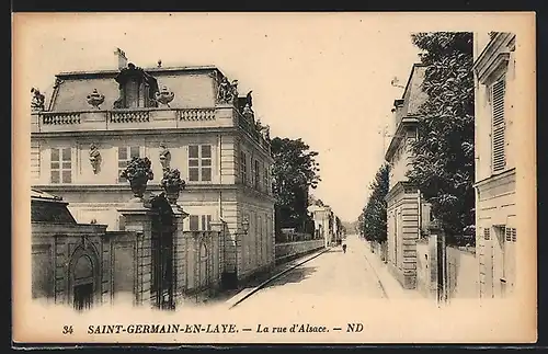 AK Saint-Germain-en-Laye, la Rue d`Alsace