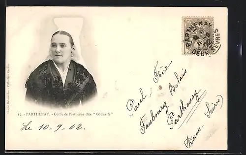 AK Parthenay, Coiffe de Parthenay dite Gatinelle