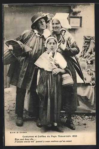 AK Thouars, Costumes et Coiffes du Pays Thouarsais 1850