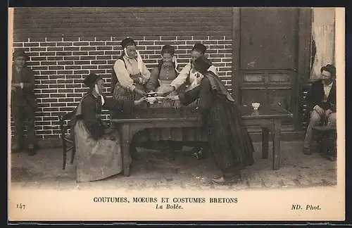 AK Bretagne, Costumes, Moeurs et Costumes Bretons, la Bolée