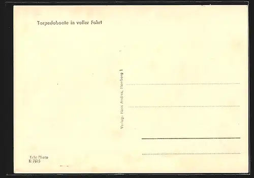 AK Torpedoboote in voller Fahrt, Kriegsmarine, GA, MÖ