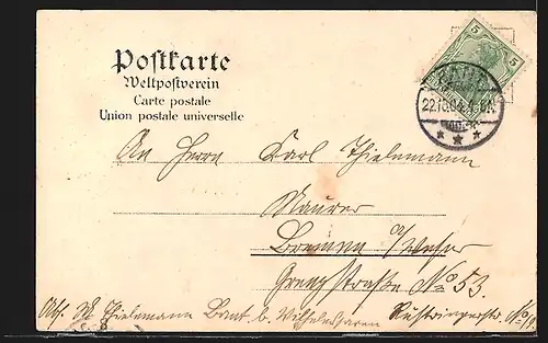 Lithographie Kriegsschiff, Deck mit Geschützen