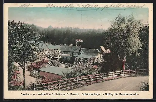 AK Schiesshaus, Gasthaus zur Waldmühle