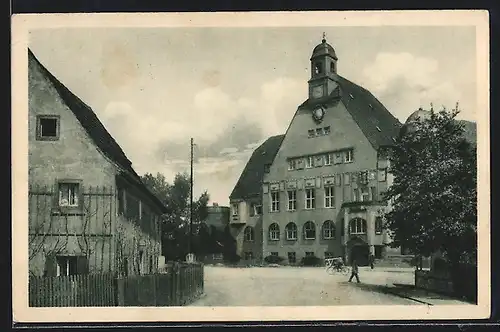 AK Heidenau, Blick zum Rathaus