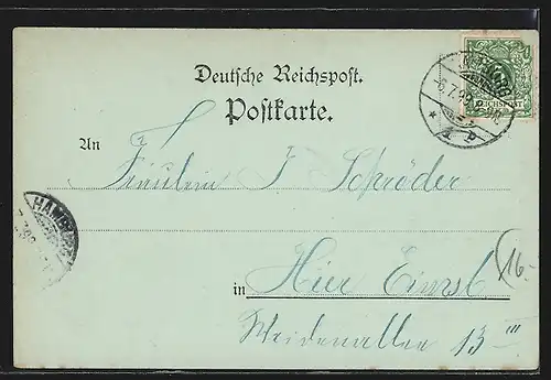 Mondschein-AK Hamburg, am Wandrahmsfleth