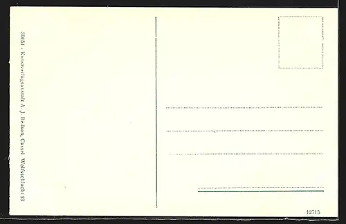 AK Kassel, Neues Hoftheater v. d. Aue aus gesehen