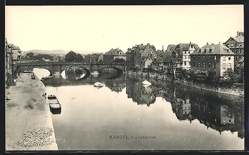 AK Kassel, Stadt mit Fuldabrücke