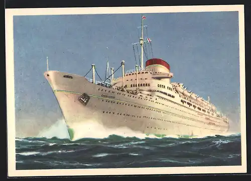 AK Passagierschiff Giulio Cesare auf hoher See, Italia Società di Navigazione