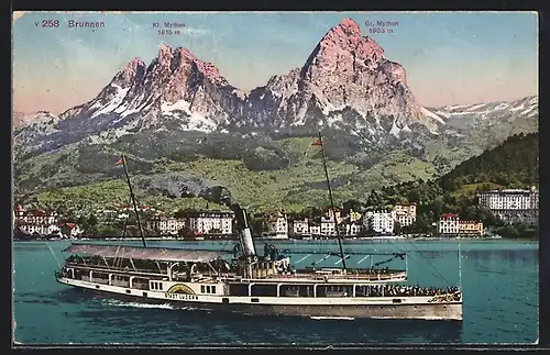 AK Brunnen, Dampfer Stadt Luzern, Kleine und Grosse Mythen