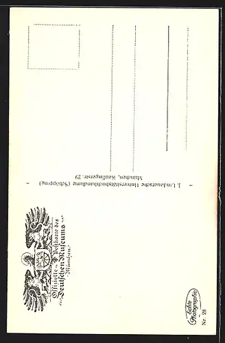 AK Schulschiff Herzogin Cäcilie auf hoher See