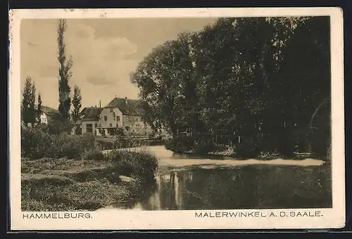 AK Hammelburg, Malerwinkel a. d. Saale