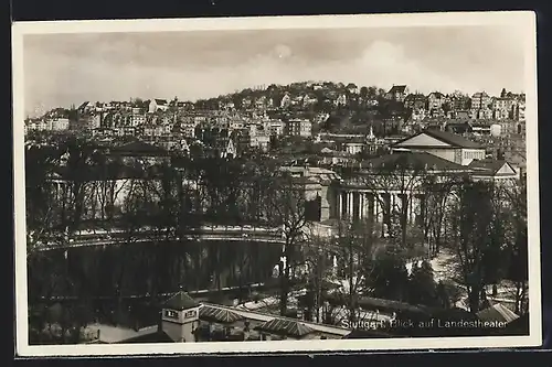 AK Stuttgart, Blick auf Landestheater