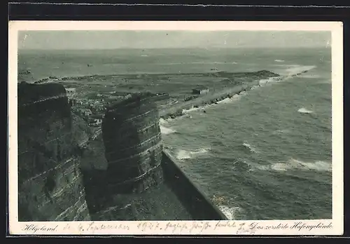 AK Helgoland, Das zerstörte Hafengelände