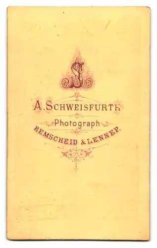 Fotografie A. Schweisfurth, Remscheid, Elegante Dame mit Flechtfrisur stehend in tailliertem Kleid