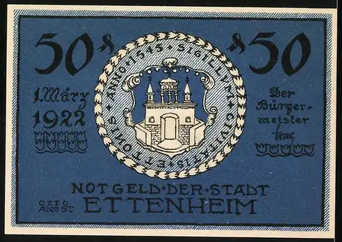 Notgeld Ettenheim 1922, Kapelle unter den Linden, Wappen