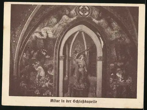 Notgeld Burg a. d. Wupper 1921, 1 Mark, Altar in der Schlosskapelle