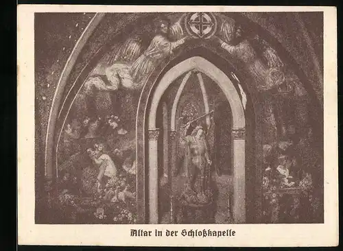 Notgeld Burg a. d. Wupper 1921, 1 Mark, Altar in der Schlosskapelle