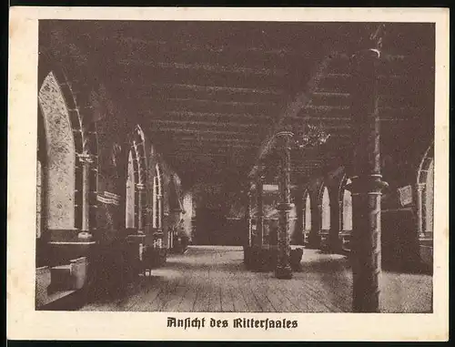 Notgeld Burg a. d. Wupper 1921, 25 Pfennig, Ansicht des Rittersaales